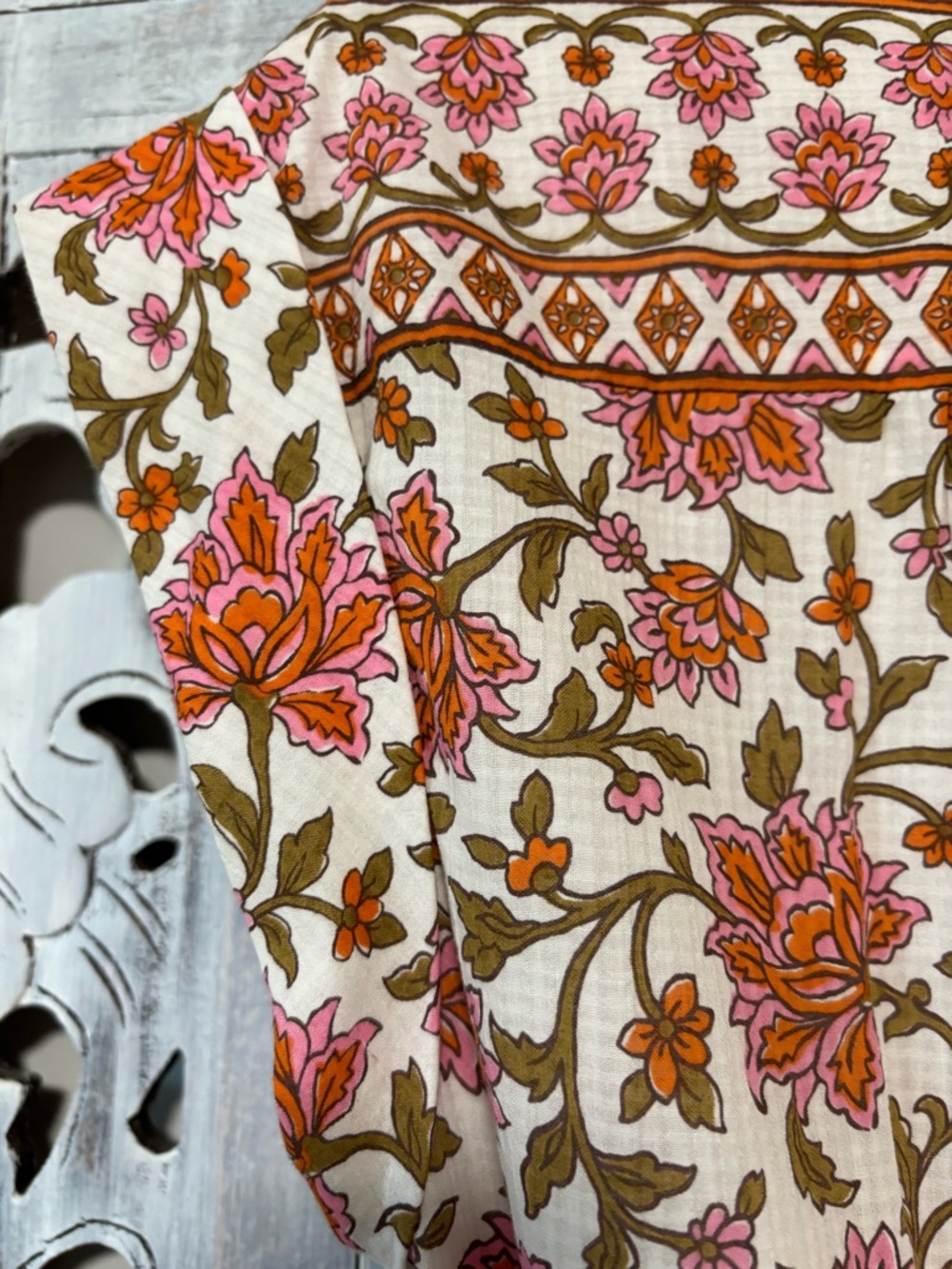 NEW VERONICA BEARD Lexington Pink Floral Cotton-seersucker Midi Dress - Picture 9 of 14